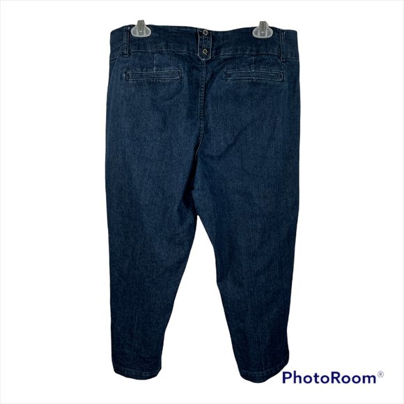 Preswick & Moore Women's Capri Cropped Denim jeans Petite Size 16P - Picture 4 of 5